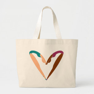 heart DANCE, LOVE dance. Large Tote Bag