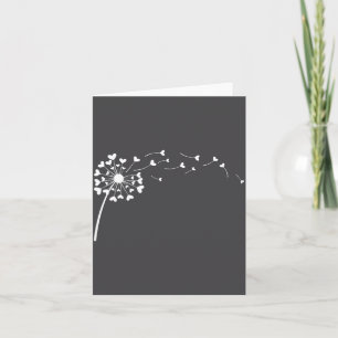 Heart Dandelion Flower Love Cute Valentines Day Wo Card