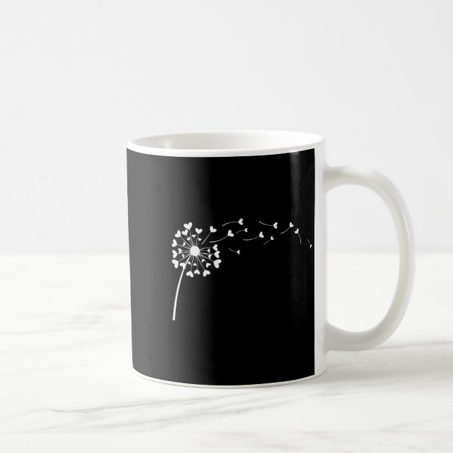 Heart Dandelion Flower Love Cute Valentines Day Wo Coffee Mug (Right)