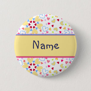 Heart Design 2 Inch Round Button
