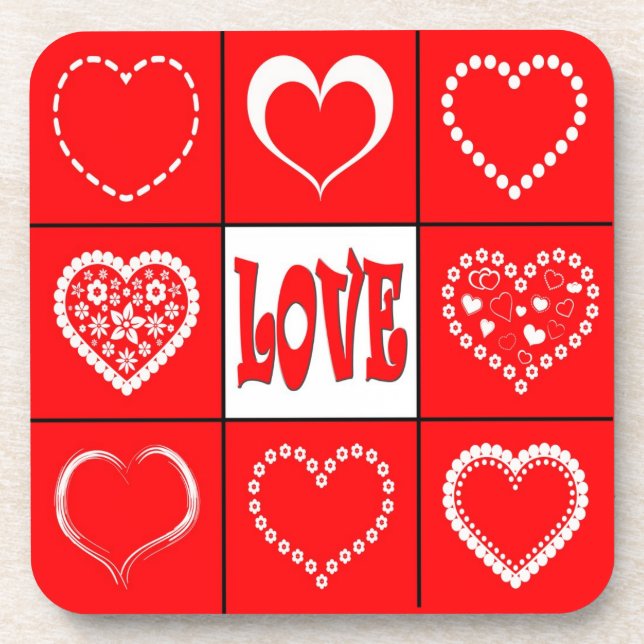 Heart design coaster (Front)