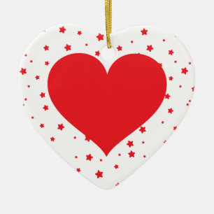 Heart design - Customize your own Ceramic Ornament