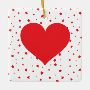 Heart design - Customize your own Ceramic Ornament