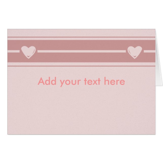 Heart Design Customized Card (Front Horizontal)