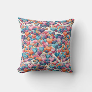 Heart Design Throw Pillow