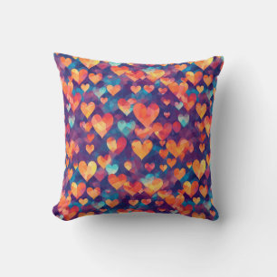 Heart Design Throw Pillow
