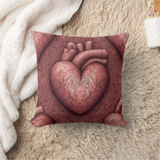 Heart design Throw Pillow