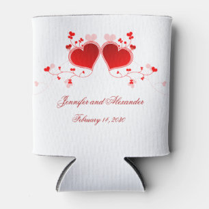 Heart Design Wedding Favour Can Coolers