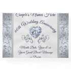 Heart Diamond Wedding Anniversary Guest Book