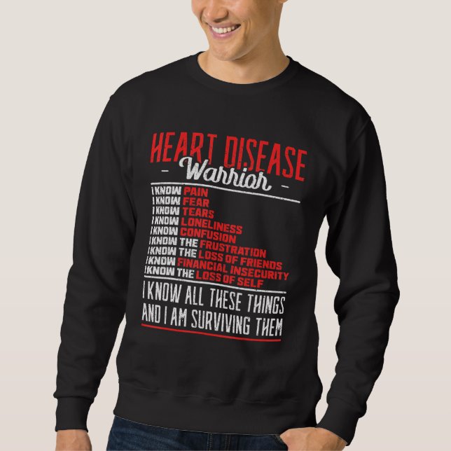 Heart Diesease Warrior Cardiologist Sweatshirt (Front)