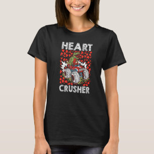 Heart Dinosaur Crusher Valentines Day Rex Riding C T-Shirt