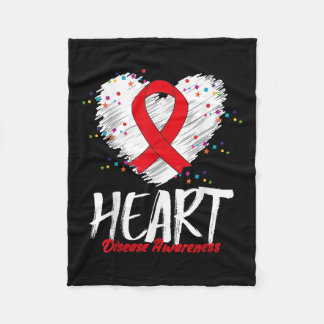Heart Disease Awareness _2 Fleece Blanket