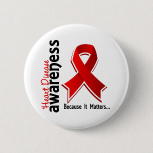 Heart Disease Awareness 5 2 Inch Round Button