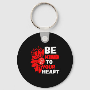 Heart Disease Awareness Be Kind Heart Health Month Keychain
