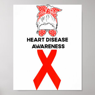 Heart Disease Awareness Chf Warrior Nftw  Poster