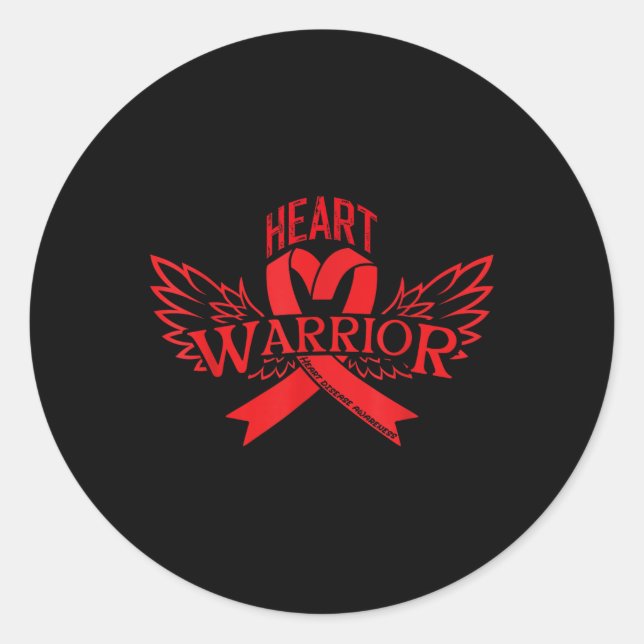 Heart Disease Awareness  Classic Round Sticker (Front)