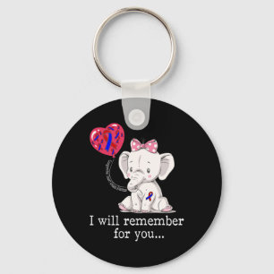 Heart Disease Awareness Elephant  Keychain