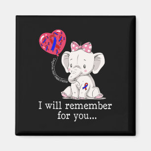 Heart Disease Awareness Elephant Magnet