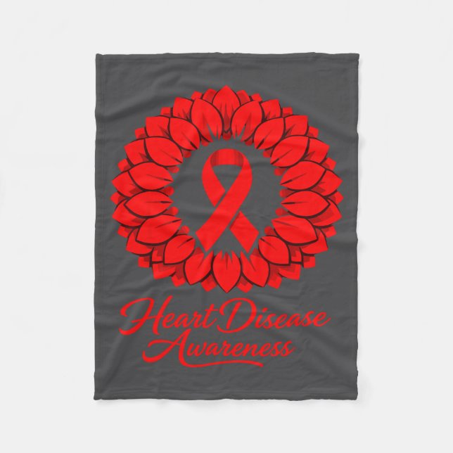 Heart Disease Awareness  Fleece Blanket (Front)