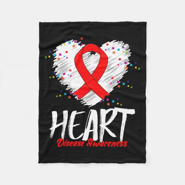 Heart Disease Awareness  Fleece Blanket (Front)