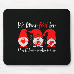 Heart Disease Awareness Gnome Mouse Pad