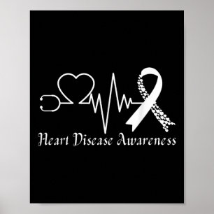 Heart Disease Awareness Go Red In February Health Poster