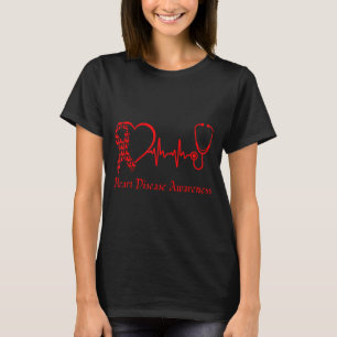 Heart Disease Awareness Go Red In February Health T-Shirt