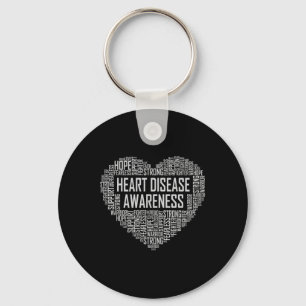Heart Disease Awareness Heart Gift February Wear Keychain