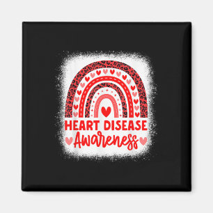 Heart Disease Awareness Heart Month Rainbow Heart Magnet