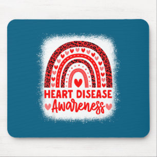 Heart Disease Awareness Heart Month Rainbow Heart  Mouse Pad