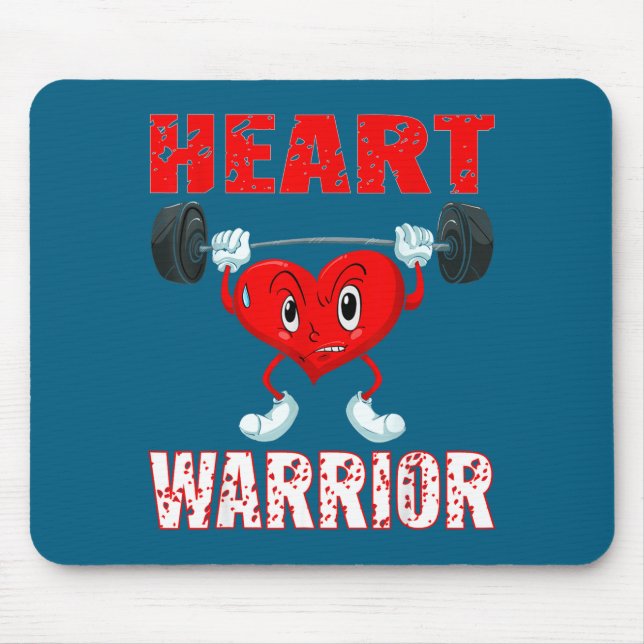 Heart Disease Awareness Heart Warrior Wear Red Hea Mouse Pad (Front)