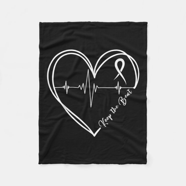 Heart Disease Awareness Heartbeat Chd Wear Red Hea Fleece Blanket (Front)