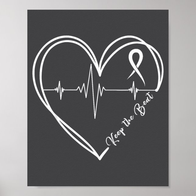 Heart Disease Awareness Heartbeat Chd Wear Red Hea Poster (Front)