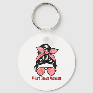 Heart Disease Awareness I Wear Red To Warrior Hear Keychain