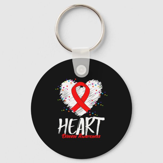 Heart Disease Awareness  Keychain (Front)