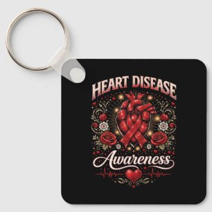 Heart Disease Awareness Keychain