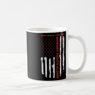 Heart Disease Awareness Month American Flag  Coffee Mug