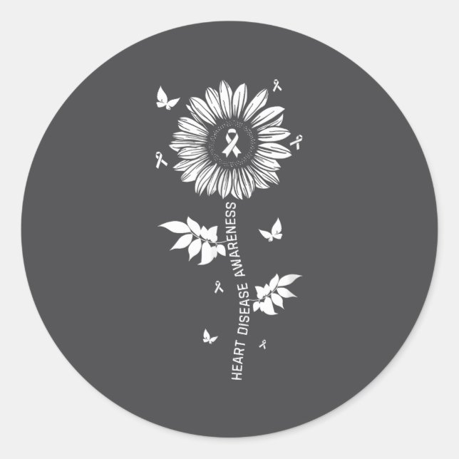 Heart Disease Awareness Month  Classic Round Sticker (Front)