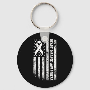 Heart Disease Awareness Month Heart Warrior Chd Us Keychain