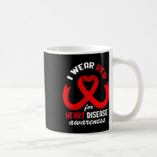 Heart Disease Awareness Month I Wear Red Heart Hea Coffee Mug