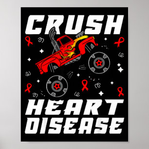 Heart Disease Awareness Month Kids Boys Girls Supp Poster