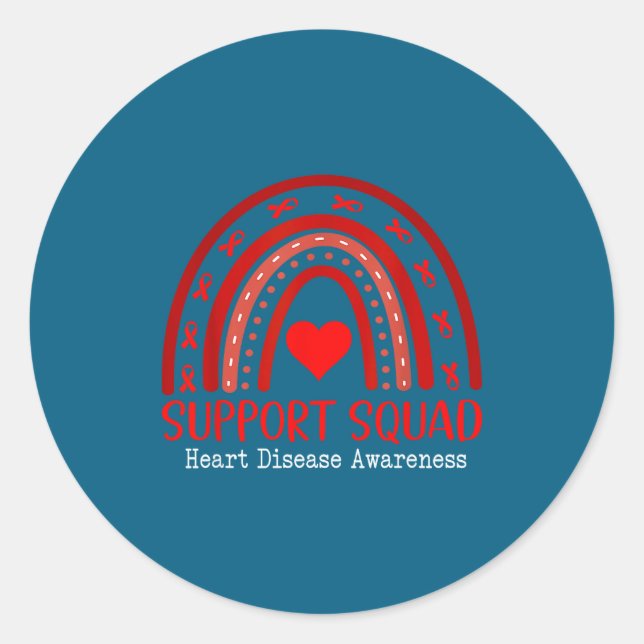 Heart Disease Awareness Month Open Heart Diseases  Classic Round Sticker (Front)