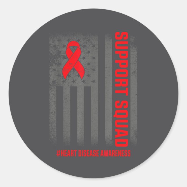 Heart Disease Awareness Month Open Heart Diseases  Classic Round Sticker (Front)