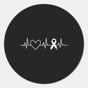 Heart Disease Awareness Month Ribbon Go Red Heart  Classic Round Sticker