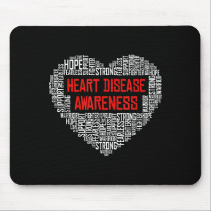 Heart Disease Awareness Month Wear Red Love Heart Mouse Pad