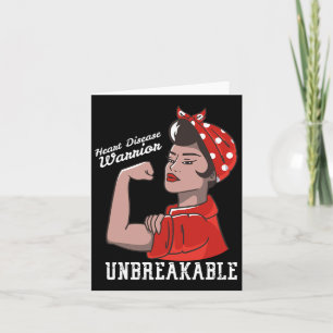 Heart Disease Awareness Month Woman Unbreakable Mo Card