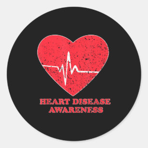 Heart Disease Awareness -national Wear Red Shirt D Classic Round Sticker