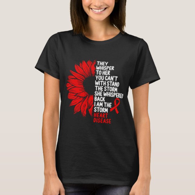 Heart Disease Awareness Purple Ribbon the Storm T-Shirt (Front)