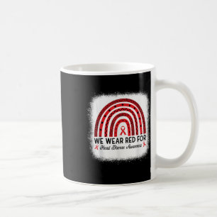Heart Disease Awareness Rainbow Go Red Heart Coffee Mug