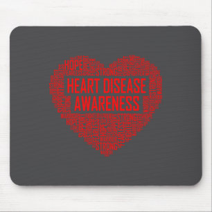 Heart Disease Awareness Red Heart Gift February We Mouse Pad